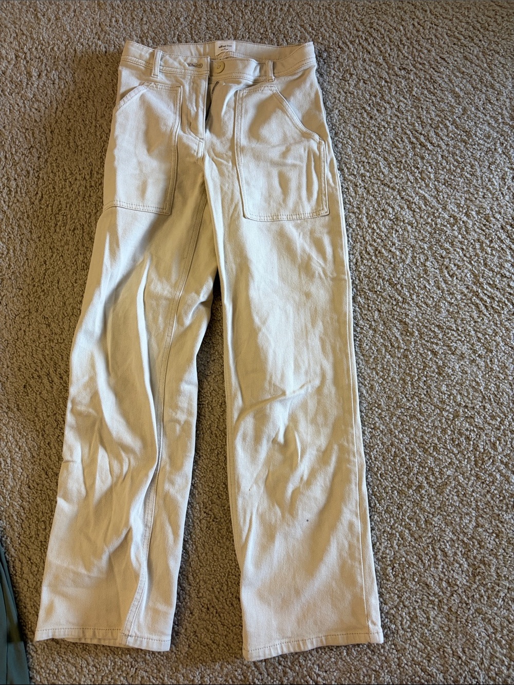 Wilfred Cream Straight-Leg Chinos with Front Patch Pockets